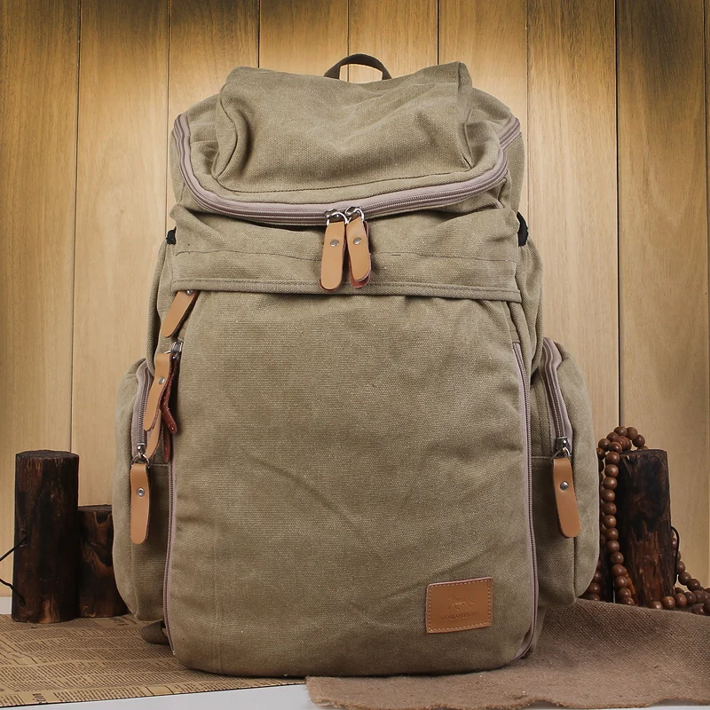 New 2017 backpack men, big size canvas backpack man, vintage canvas big