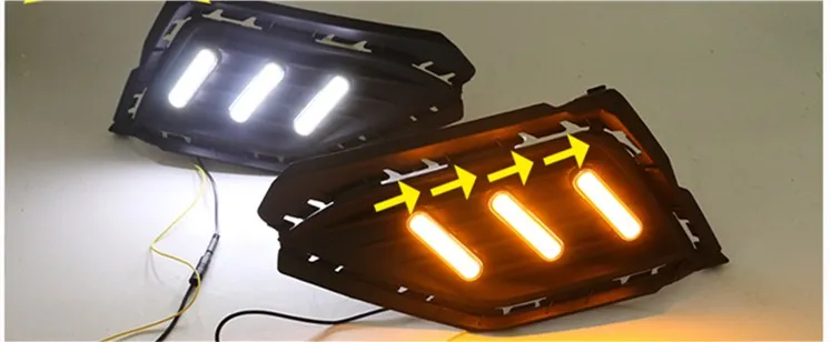 EOsuns led drl дневные ходовые огни для Volkswagen- с динамическим движущимся желтым поворотным сигналом и синим ночным светом
