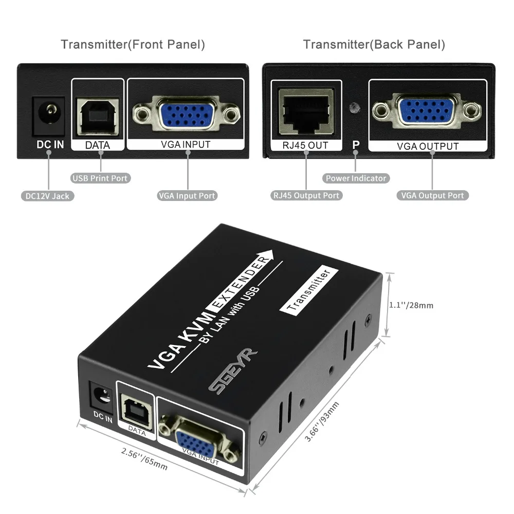 STEYR 200 meters VGA KVM Extender over UTP Cat5 Cable with PS/2,VGA Keyboard Mouse USB Extender STEYR 200 meters VGA KVM Extender over UTP Cat5 Cable with PS/2,VGA Keyboard Mouse USB Extender
