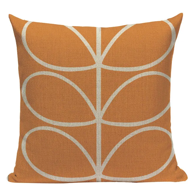 Скандинавская Роскошная декоративная подушка, домашняя льняная подушка, листья и лепестки, цветная наволочка, домашняя мебельная Подушка Чехол - Цвет: L235-2