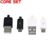 Kit de conectores macho Micro USB 2,0, blanco y negro, accesorios de línea de datos, interfaz 4/3 en 1, 10 Uds. ► Foto 1/6