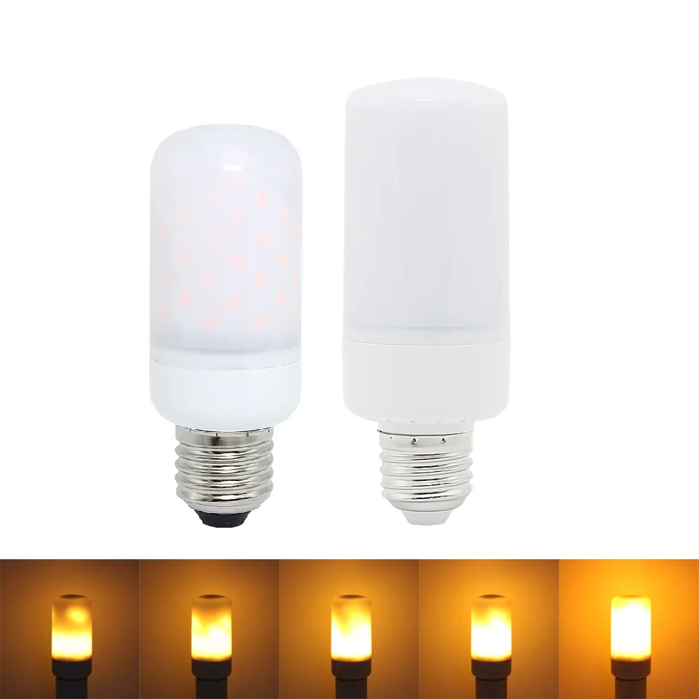 1 шт. новая E27 светодиодная лампа с эффектом пламени AC85 265V 3528 SMD имитация огненного