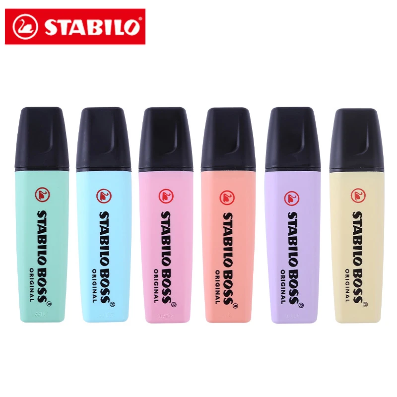 

Germany STABILO BOSS Light Color Highlighter Color Mark Student Account Book Marker 6 Color Optional Large Capacity Ink