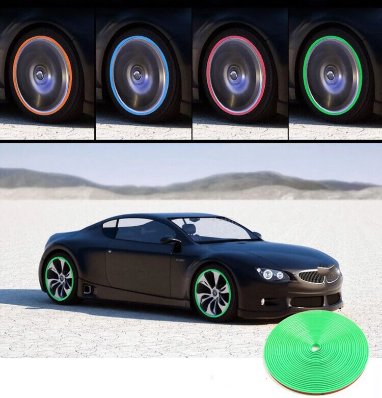 

8M/ Roll New Styling IPA Rimblades Car Vehicle Color Wheel Rims Protector Decor Strip Tire Guard Line Rubber Moulding Trim