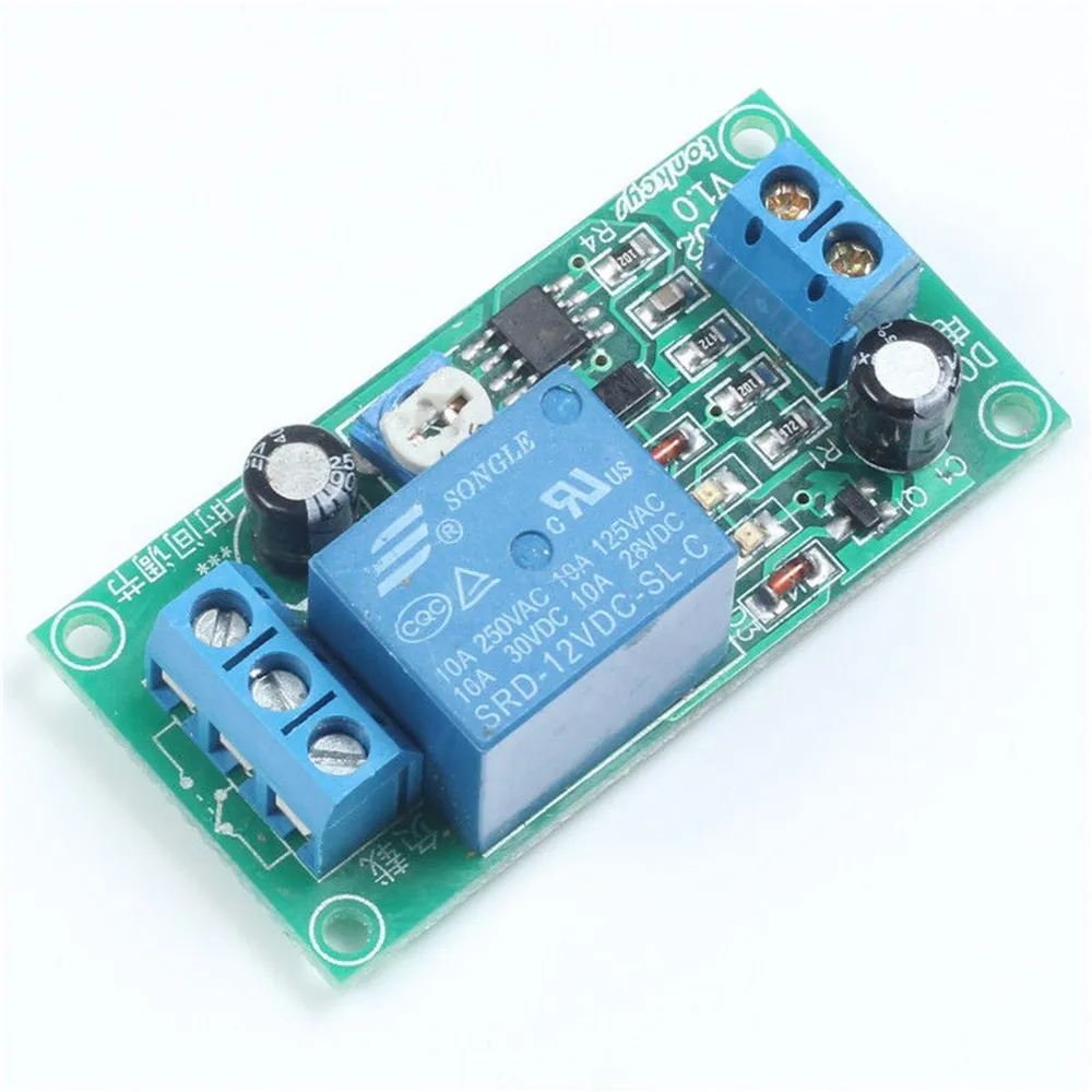 

NE555 DC 12 v Driving Delay Time Delay Relay Module Adjustable Timer Switch AC 250 v 10A DC 30 v 1 ~ 60 second Adjustable Switch