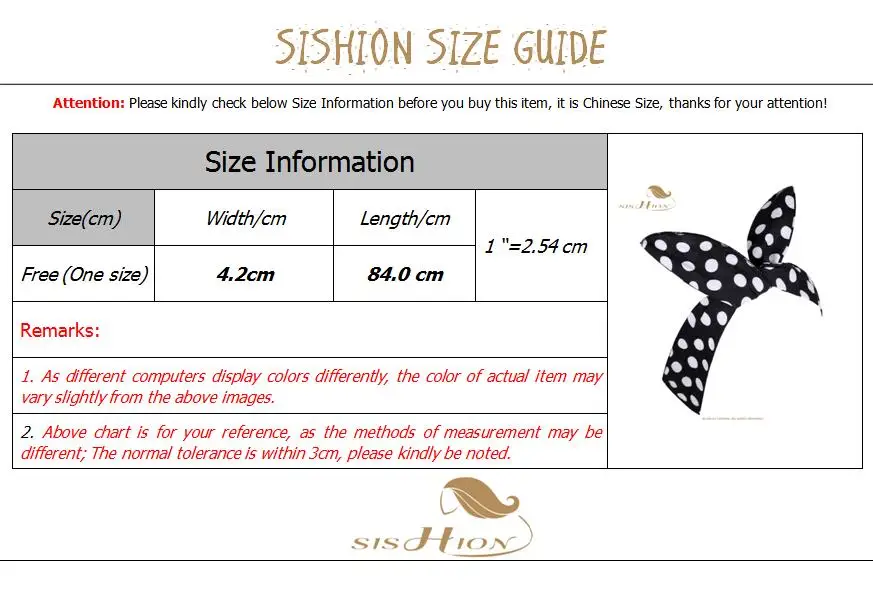 VHB0001 SIZE INFOR.