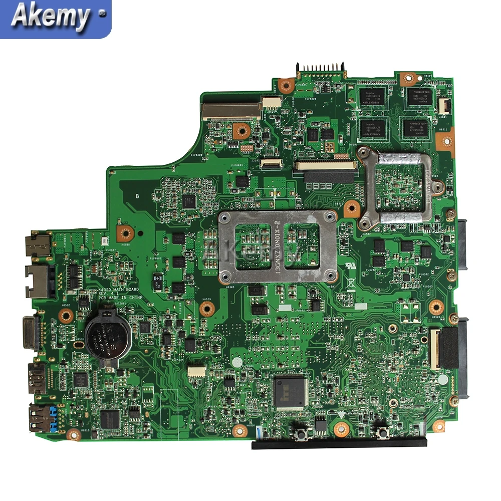 Akemy K43SD материнская плата для ноутбука ASUS A43S K43S A84S K43SD материнская плата OK HM65 GT610M 2 Гб