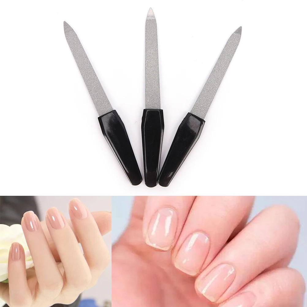 Dual Sided Stainless Steel Metal Nail Art File Manicure Pedicure Tool