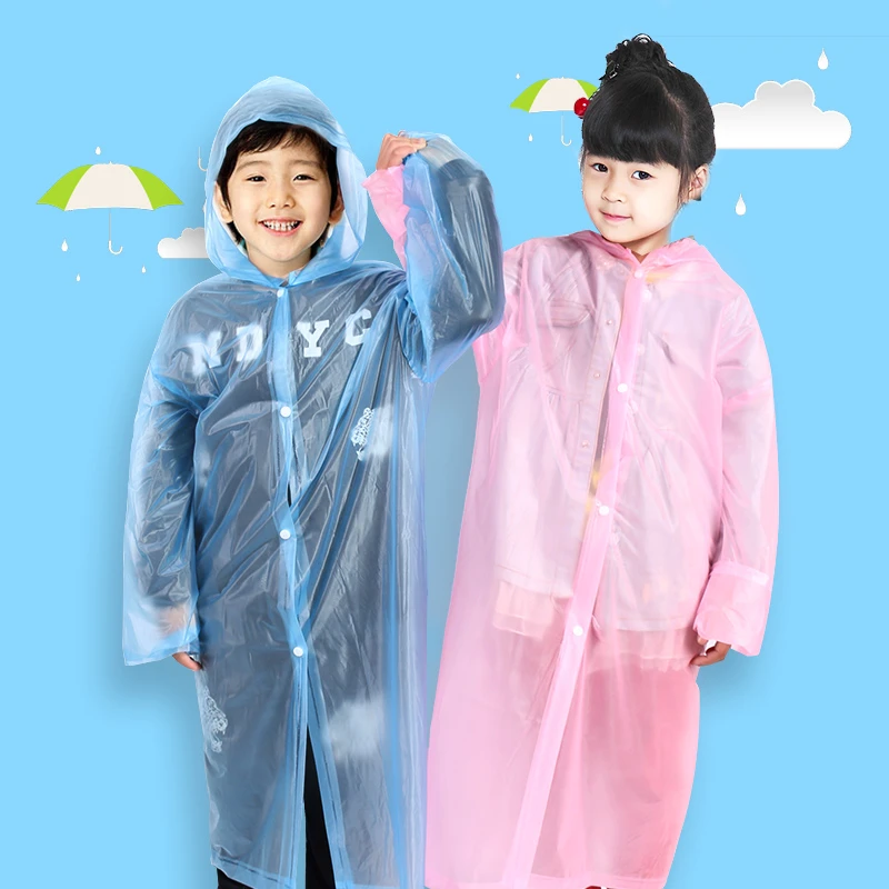 Children Rain Coat Girls Boys Rainwear Poncho Capa De Chuva Waterproof