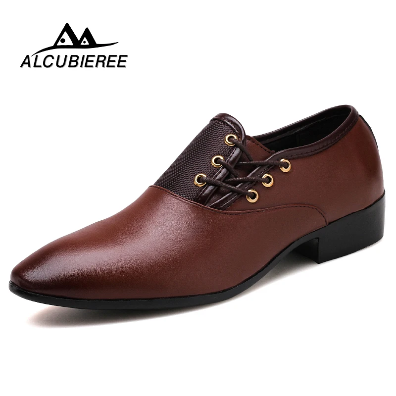 

2019 New Spring Formal Shoes Men Leather Wedding Shoes Leather Genuine Men Dress Shoes Patent Leather Luxury Fashion Big Size