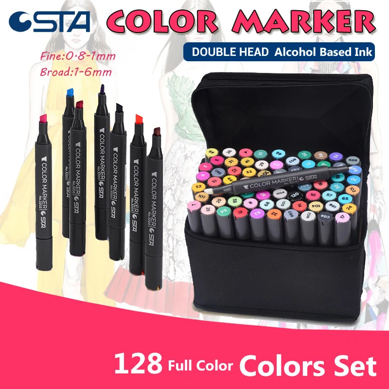 STA 24/36/48/60/72 Markers ink Dual Marker Set graffiti markers supplies Designer Painting|marker set|alcohol inkmarkers art - AliExpress