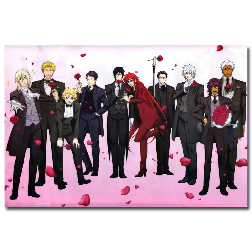Buy Black Butler 2 Art Silk Fabric Poster Print 13x20