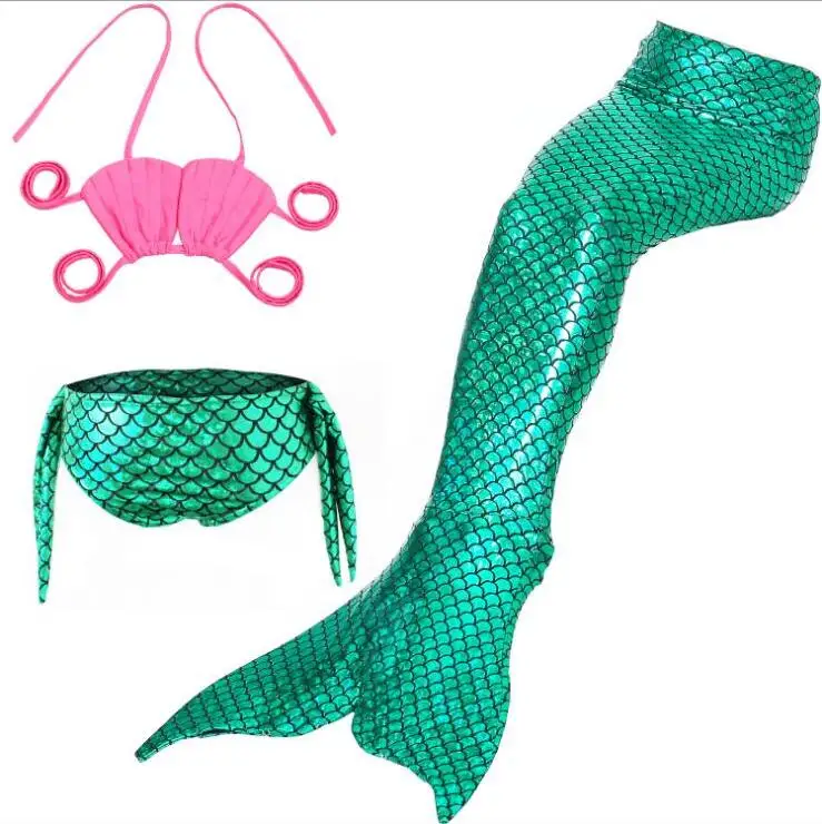 Комплект из 3 предметов; Костюм Русалки для плавания; Детский карнавальный костюм Zeemeerminstaart Cola De Sirena Cauda De Sereia