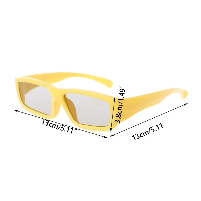 3D очки детские размер круглые поляризационные Пассивные 3D очки для реального D 3D ТВ кино Movie-U1JA