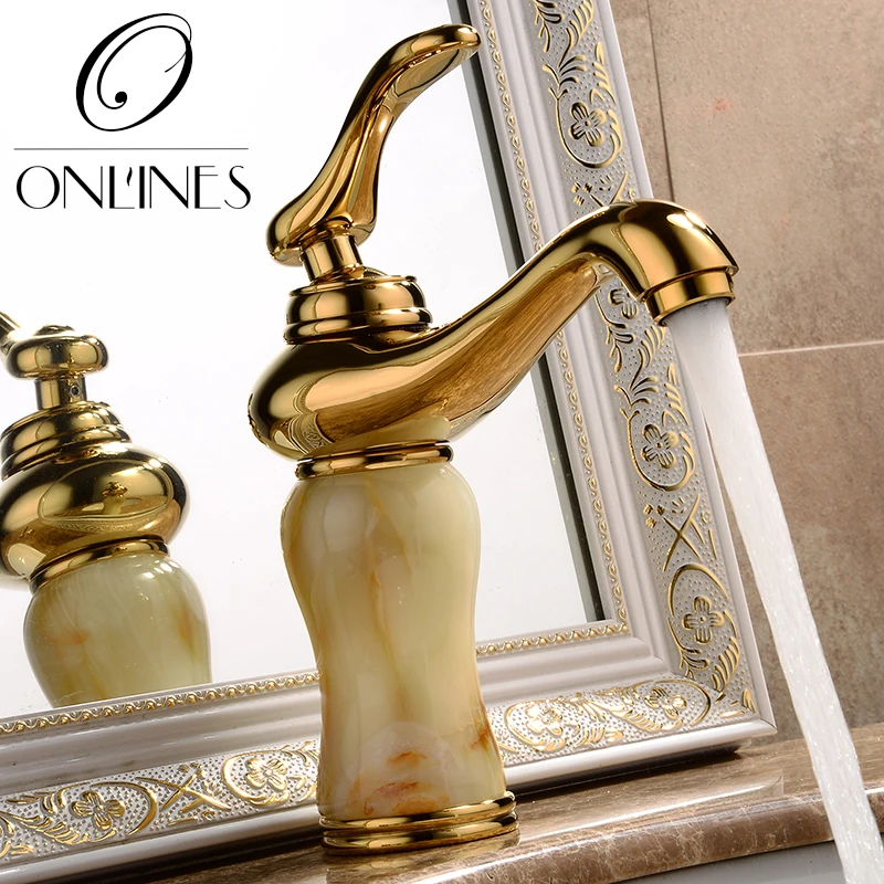 Немецкий онлайн супер ГУ Chuanou стиль Античный нефрит горячий ретро золотой кран