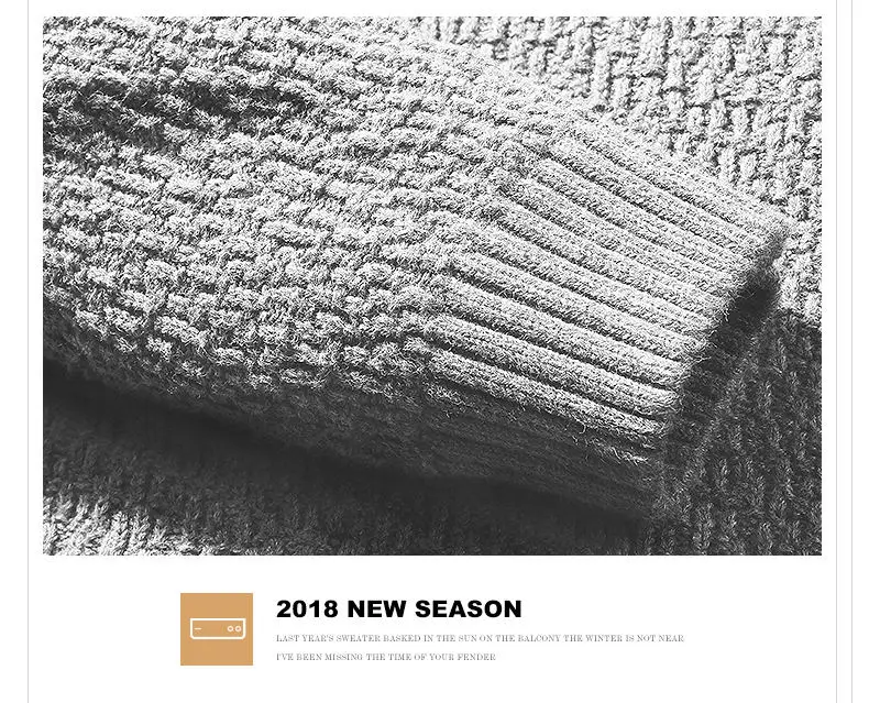 2019 Autumn False Two-piece Pullover Men Cotton Thicken Knitted Sweater Men Winter Simulation 2 Mens Sweaters Male Drop-shipping 23