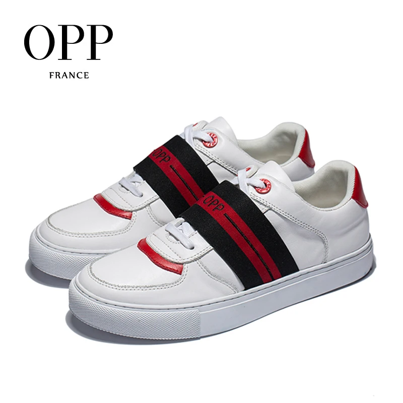 

OPP Men's Shoes Breathable Lace Casual Shoes Men's Wild Comfortable Sports Shoes Leather British Retro Shoes