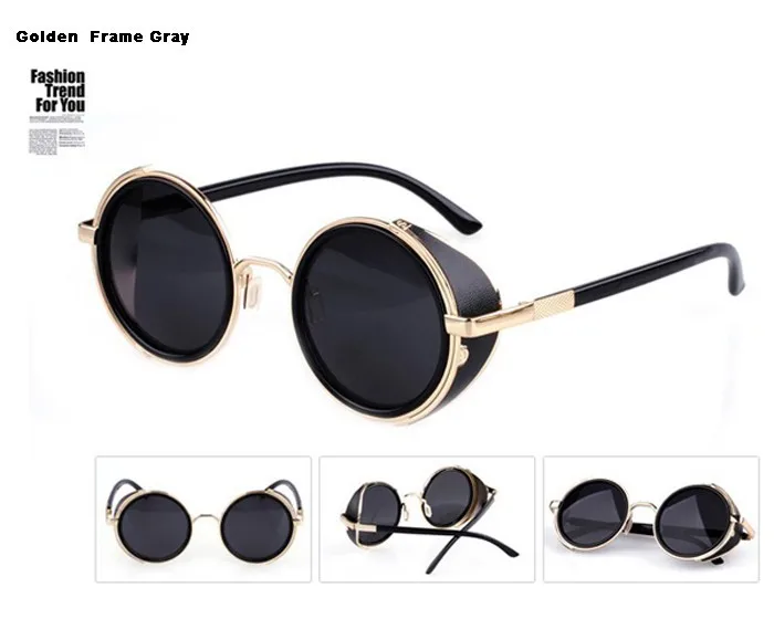 DRESSUUP стимпанк Ретро покрытие мужские винтажные Круглые Солнцезащитные очки для мужчин и женщин брендовые дизайнерские солнцезащитные очки Gafas Oculos De Sol Feminino