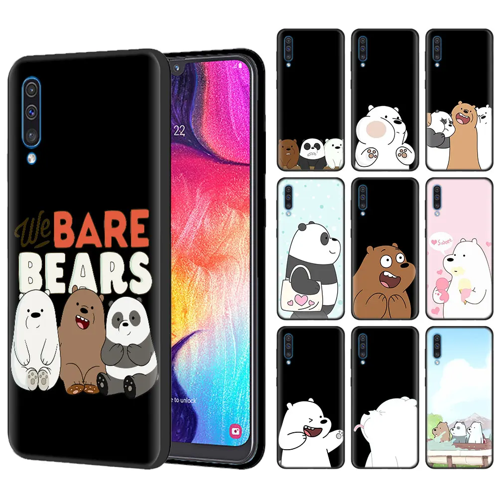 We Bare Bears Black Silicone Cases for Samsung Galaxy A10