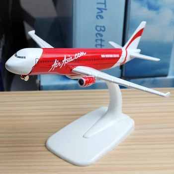 

16cm A320 Asia Airplane Model International Air Asia Airline Airbus Aircraft Model A320 Adult Children Toy Travel Souvenir 1:400
