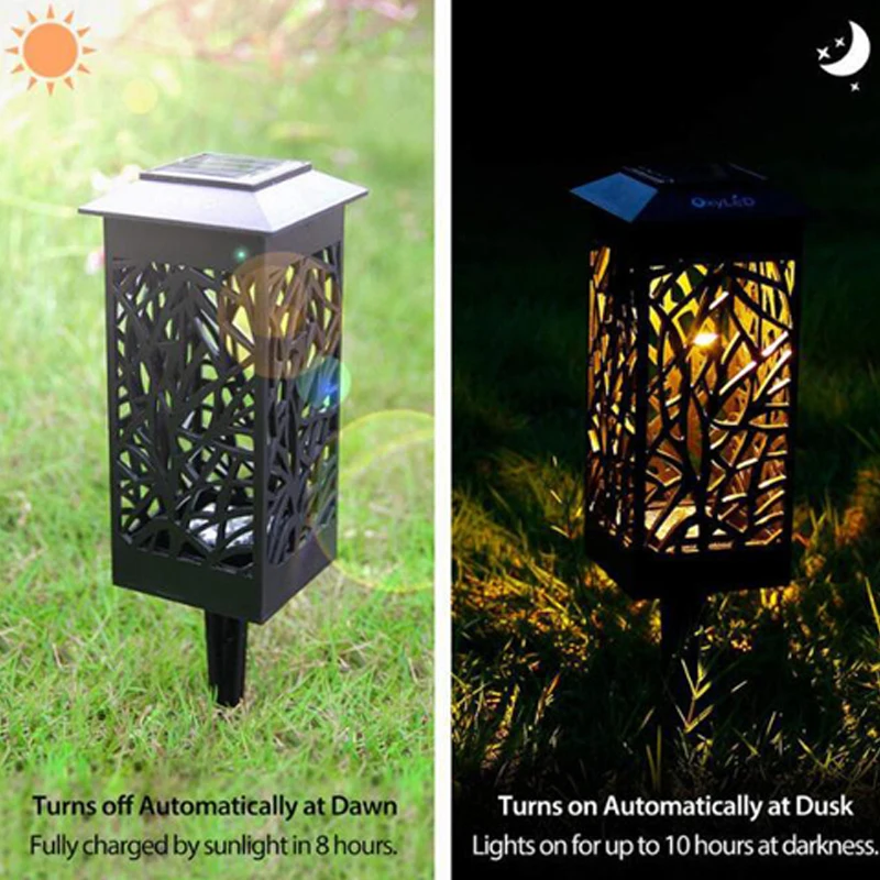 LED hollow solar light Solar Lawn Lights Outdoor Waterproof Led Lawn Insertion Light Landscape Garden lamp for Villa Yard Path (3)