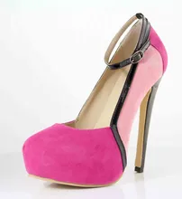 Shofoo 2016 Frauen Schuhe Reizvolle Dünne Ferse Plattform Stiletto Heels Wildleder Pumps Majur Schuhe