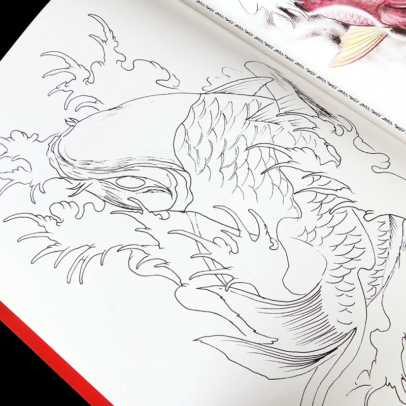 A3 Grosse Tattoo Buch Bunte Karpfen Konig Design Tattoo Skizzen Mode Muster Tb2251 Tattoo Sketch Tattoo Booksketches Tattoo Designs Aliexpress