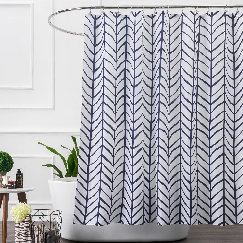 Popular Bathtub Shower Curtainsbuy Cheap Bathtub Shower Curtains - Aimjerry Striped White And Blue Bathroom Shower Curtains Geometric With Hooks Waterproof Mildewproof Bathtub Curtain popular bathtub shower curtainsbuy cheap bathtub shower curtains - aimjerry striped white and blue bathroom shower curtains geometric with hooks waterproof mildewproof bathtub curtain