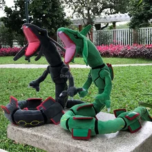 2 стиля Дракон плюшевая игрушка Mega Rayquaza 80 см зеленые и блестящие