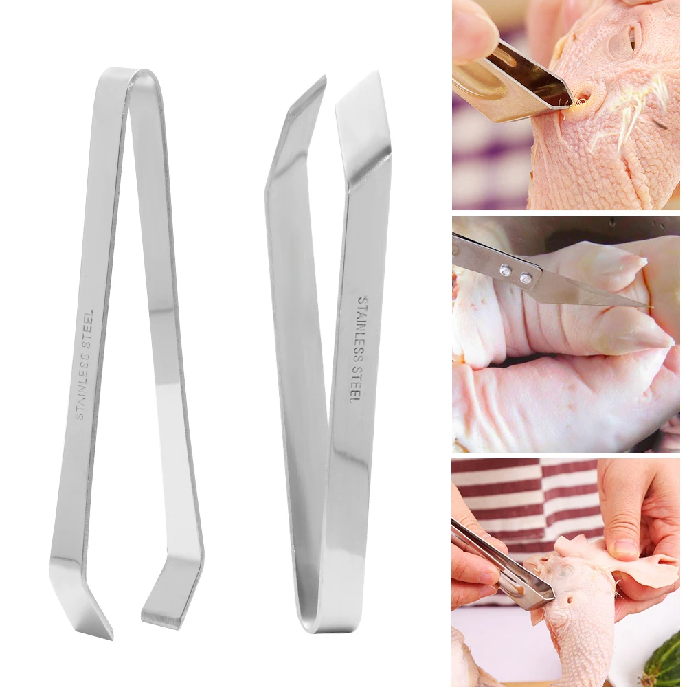 

1 Pc Stainless Steel Fish Bone Tweezer Feathers Pig Hair Clip Fish Bone Remover Pincer Puller Pick-Up Kitchen Chef Tool
