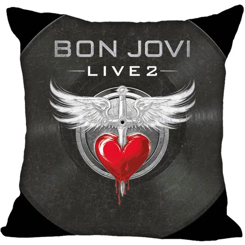 Горячая Распродажа, наволочка Bon Jovi 33X33 см, 40X40 см(с одной стороны) Домашние наволочки - Color: Pillowcase 5