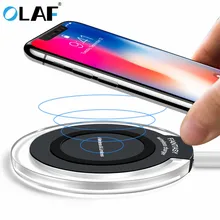 Олаф 10 Вт Qi Беспроводное зарядное устройство для iPhone 8/X быстрая Беспроводная зарядка для samsung S8/S8+/S7 Edge Nexus 5 Lumia 820 USB зарядное устройство