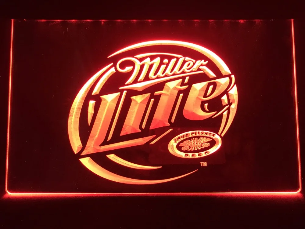A016 Miller Lite/Пиво отображает логотипы светодиодный неоновый светильник