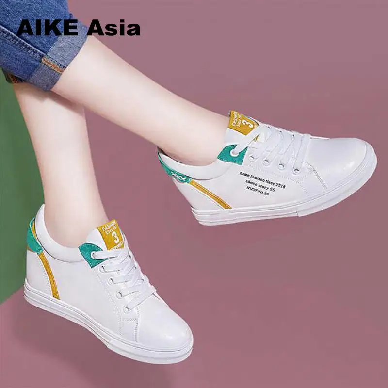 

Aike Asia High Top Sneakers Shoes Women Casual White Flat Female Basket Solid Trainers Chaussure Femme Zapatos De Mujer