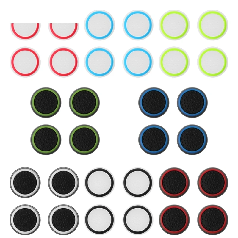 

1 Set/4 Pcs Silicone Thumb Stick Grip Joystick Cap Protect Cover For PS4/PS3/PS2 Xbox Controller Joystick Cap Button Cover
