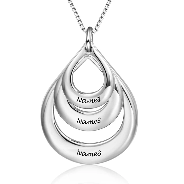 Silver Personalized Hollow Pendant