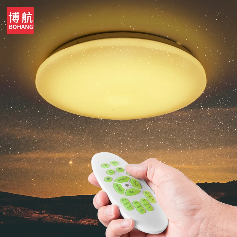 

Modern Intelligence Remote Control 25W LED Ceiling Lamp Dimming Home Bedroom Starry sky Eye-protective Ceiling Lights D380*H80mm