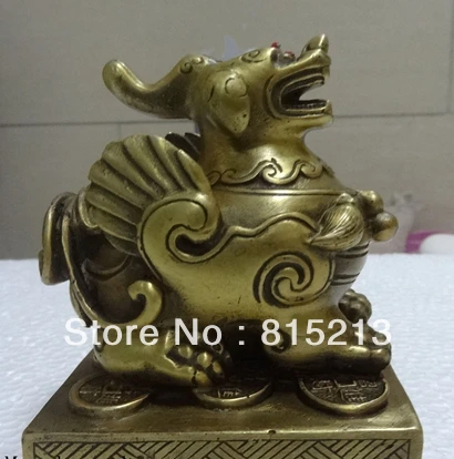 

bi00642 BRASS BRONZE PIXIU STATUE CHINESE Feng Shui Collectible