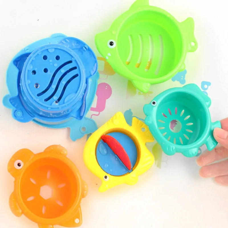 

6pcs/set Plastic Cartoon Fish Animals Colorful Float Water Summer Baby Kids Bathing Swimming Funny Game Classic Educational Toys