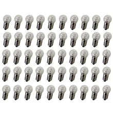 Lâmpada led em branco quente, dc 50 peças e10 1.5v 2.5v 3.8v 6v 12v 0.3a base de parafuso miniatura de lâmpadas