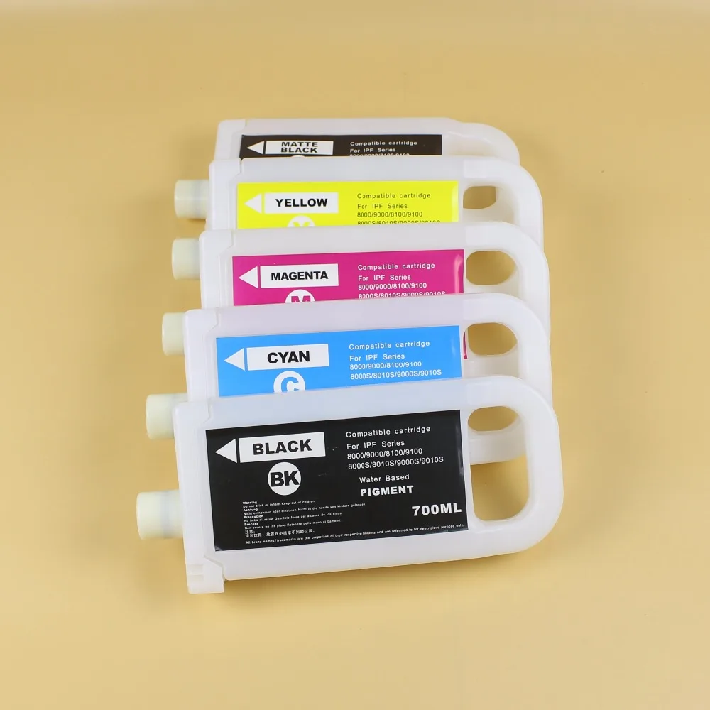 Refill Ink cartridges for Canon IPF830 IPF840 IPF850 empty ink tanks with PFI 307 chips-in Ink