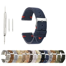 Кожаный ремешок для часов в стиле ретро из натуральной кожи 18 мм 20 мм 22 мм 24 мм сменный ремешок для мужчин и женщин KZSD02