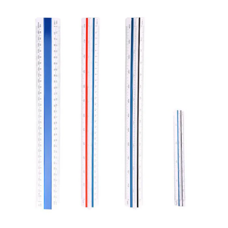 

Triangular scale ruler scale ruler multi-function triangle school ruler design ratio triangle ruler measuring tool 30cm