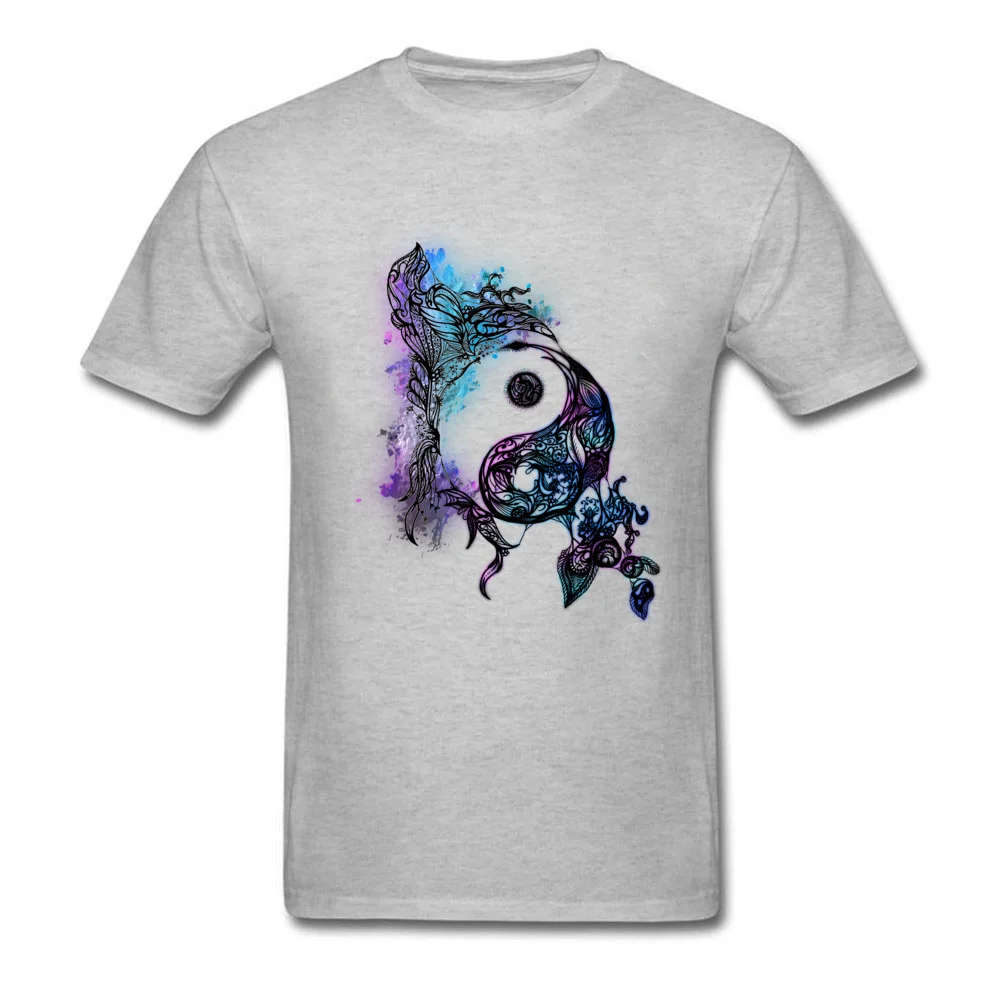 Zen Doodle Yin Yang Magenta Tops T Shirt Labor Day Round Collar Pure Cotton Boy T Shirt Classic Top T-shirts 2018 New Fashion Zen Doodle Yin Yang Magenta grey