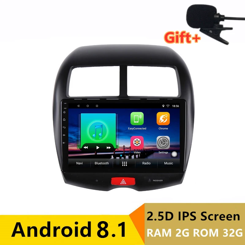 10.1 2G RAM 32G ROM Android Car DVD Video Player GPS For Mitsubishi ASX 2010 2011 2012 2013-2016 car radio stereo navigation