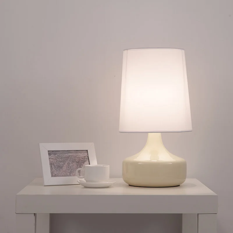 IKEA glass table lamp Nordic creative modern minimalist bedroom bedside