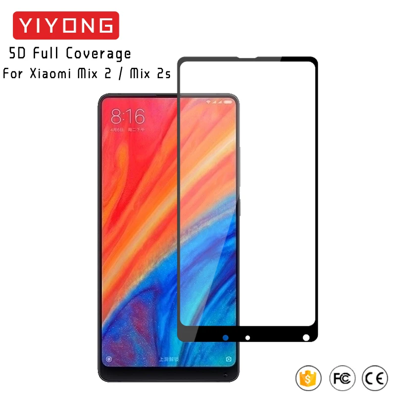 

YIYONG 5D Full Cover Glass For Xiaomi Mi Mix 2 S 2S Tempered Glass Xiomi Mix2 s Mix3 Screen Protector For Xiaomi Mi Mix 3 Glass