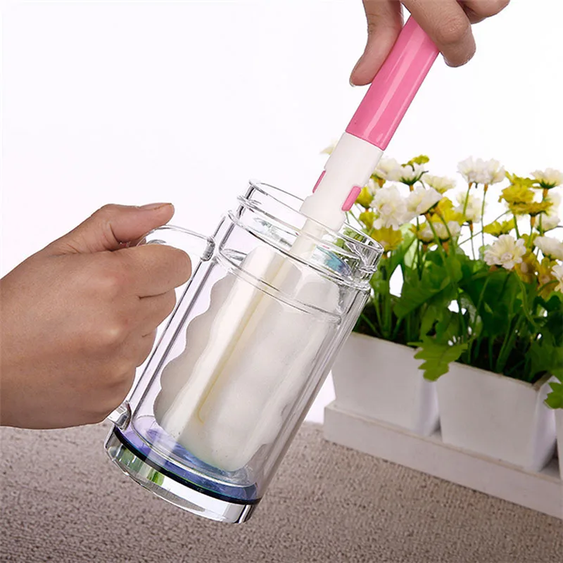 Baby Newborn Bottle Sponge Brush Feeding Milk Bottle Nipple Brush Cleaning Tool