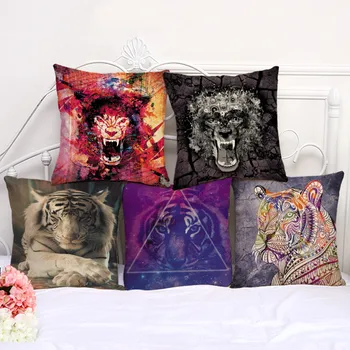 

Pillowcases Case 45x45cm Home Textile Simple Style for Pillow Covers Accessories Pilow Cover Tiger Pattern