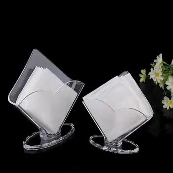 

2PC Acrylic Tissue Boxes Vertical Napkin European Style Trays Hotel Paper Towel Holders (Large and Small Size/ Each 1)